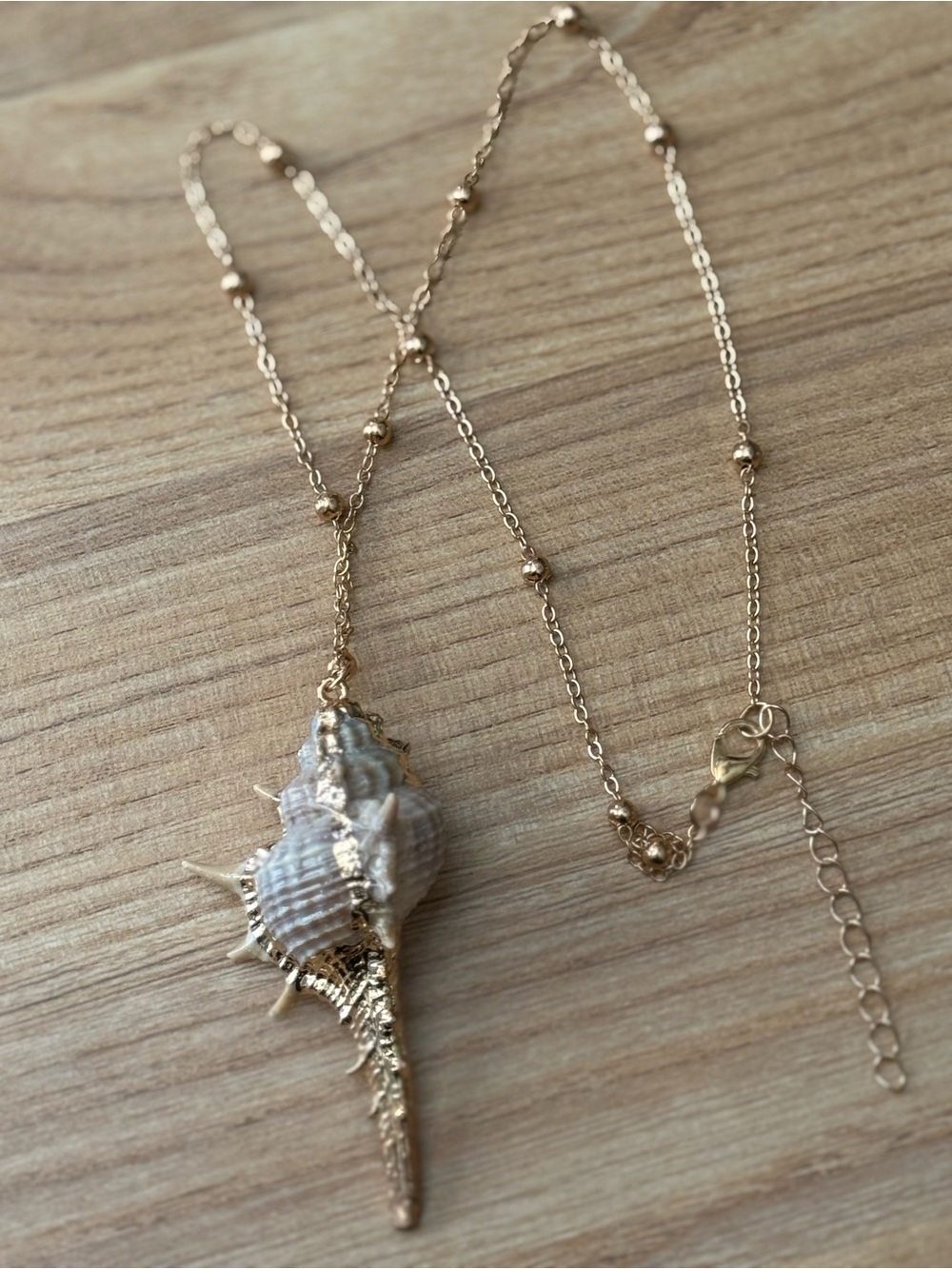 New Gold Shell Pendant Necklace